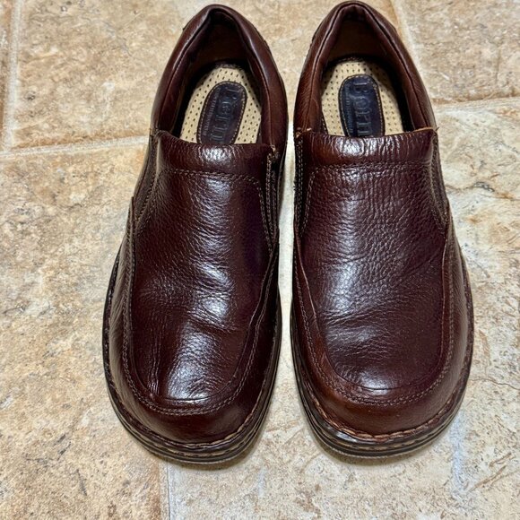 Born‎ Mens Brown Size 10M Leather Slip-On Loafer Shoes Sanitized Great Condition main image 12